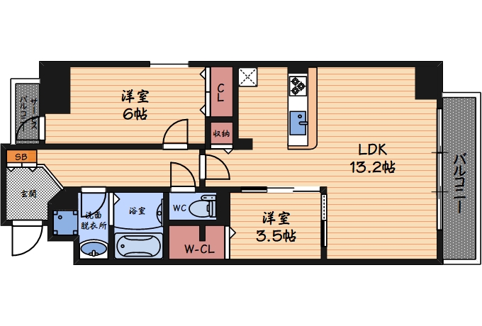 1階の間取り図