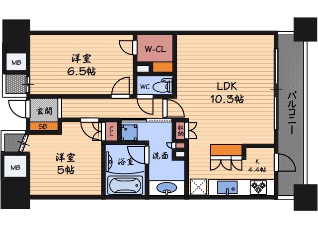 2階の間取り図