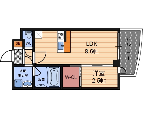2階の間取り図