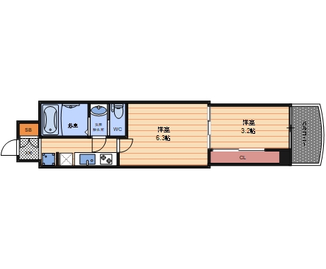 2階の間取り図