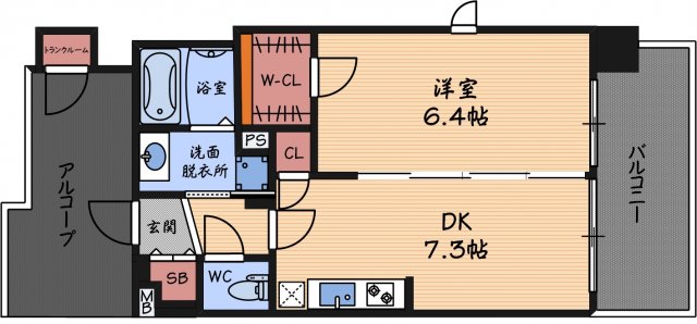 8階の間取り図