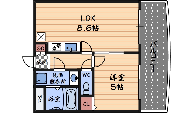 6階の間取り図