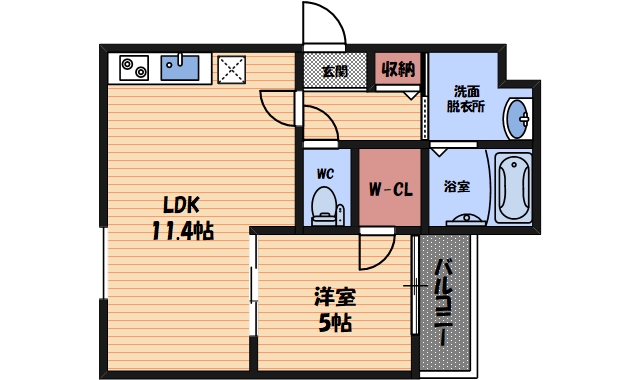 2階の間取り図