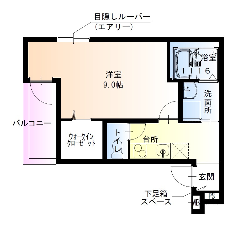 2階の間取り図