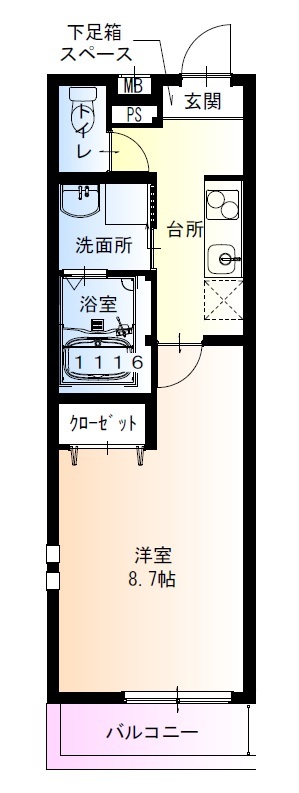 2階の間取り図
