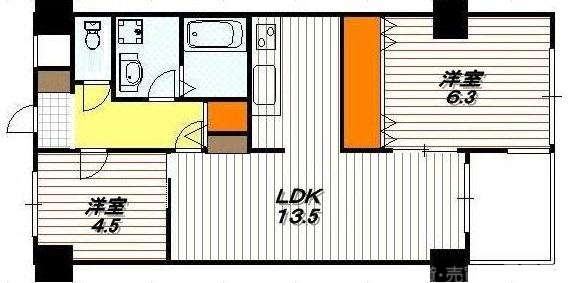 オールフローリングの2ＬＤＫです。