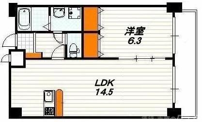 オールフローリングの１ＬＤＫです。