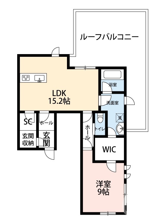 ルーフバルコニー有り!