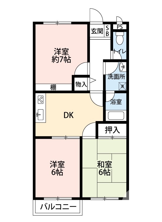 バルコニー南向きです♪
