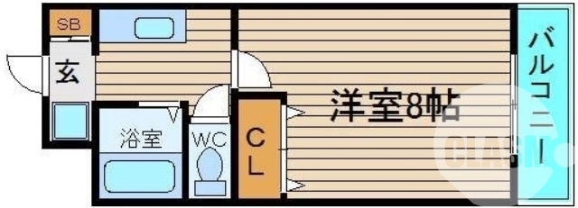 1K（バス・トイレ別）