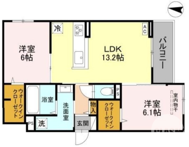 全室角部屋♪