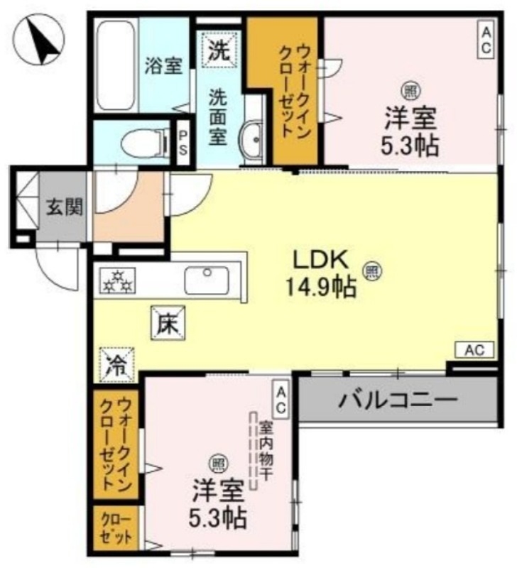 室内小型犬ｏｒネコ合計２匹まで飼育可♪