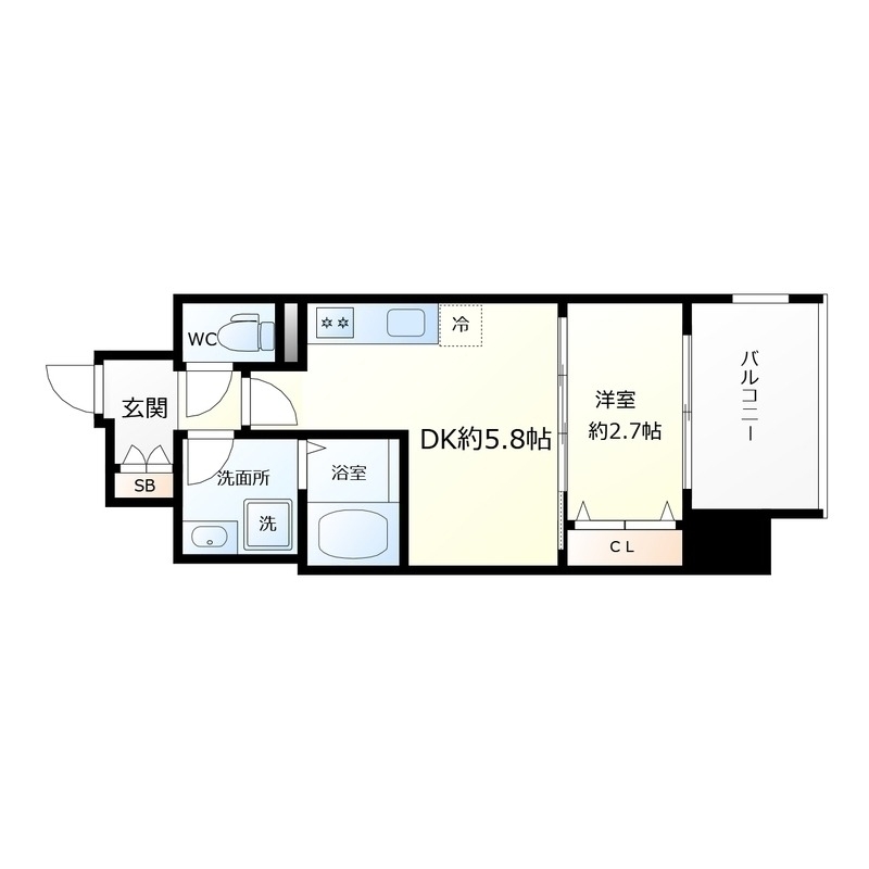 駅近♪バルコニー南向き♪