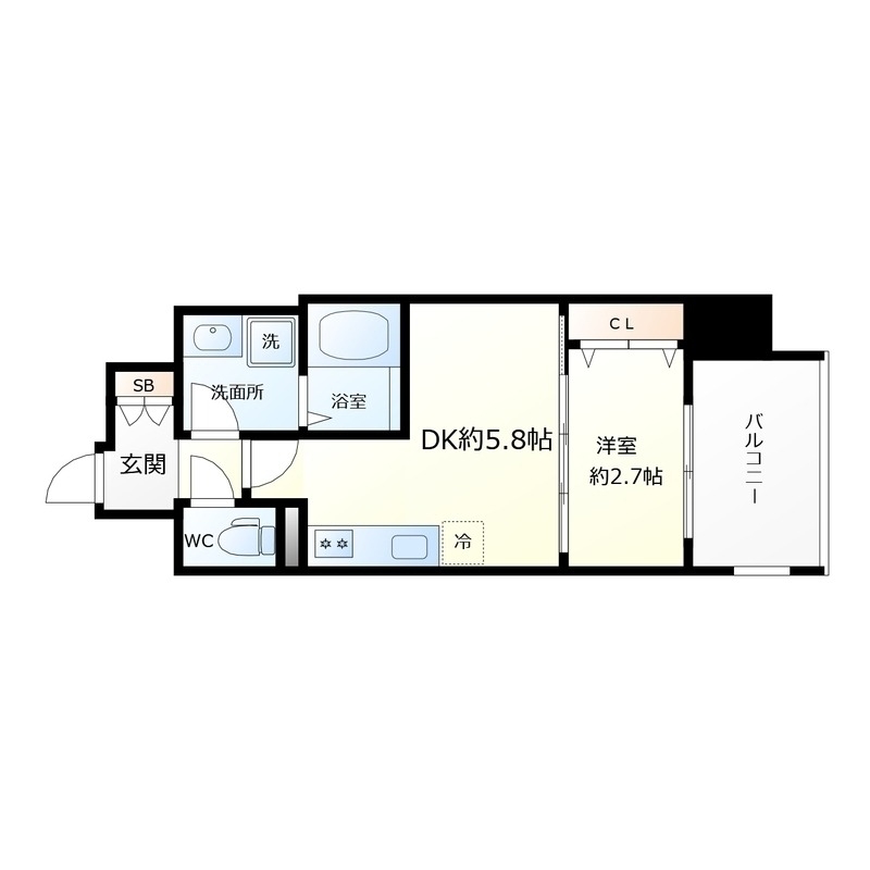 駅近♪バルコニー南向き♪