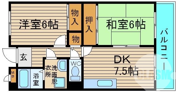 バルコニー南向き♪