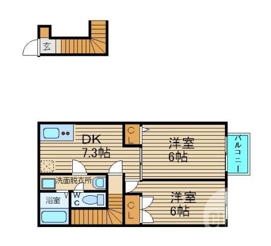 1階に玄関が有ります♪