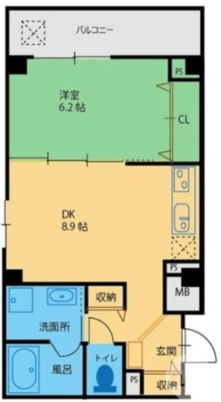 スライドドアで開放感のあるお部屋です♪