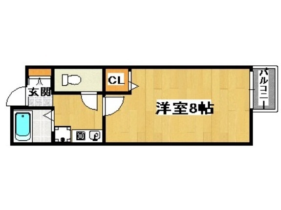 ８帖のワンルーム♪