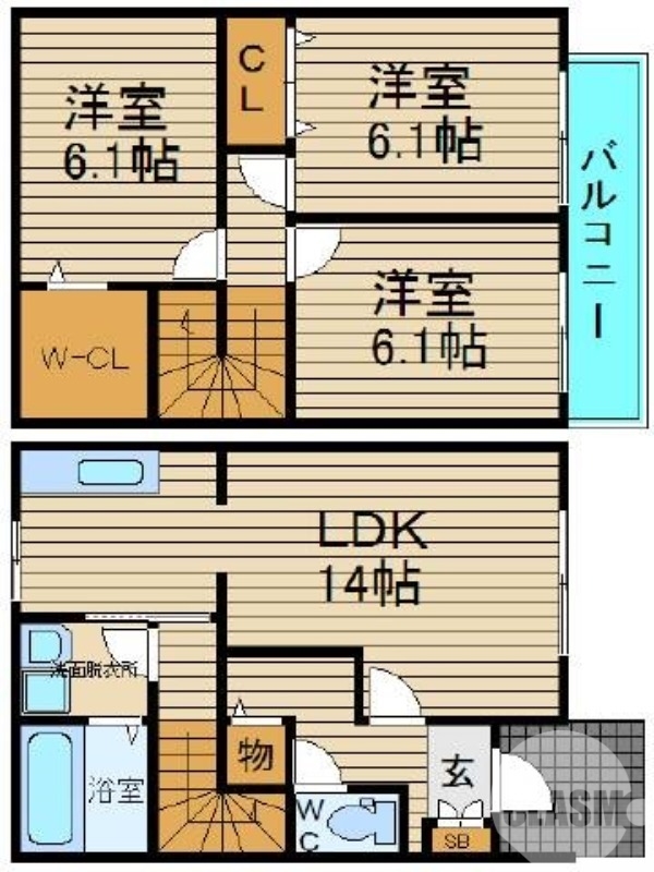 オール洋室♪たっぷり収納です♪