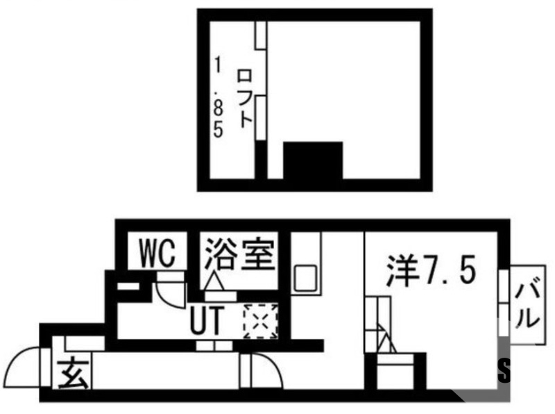 ロフト付きのワンルームです♪