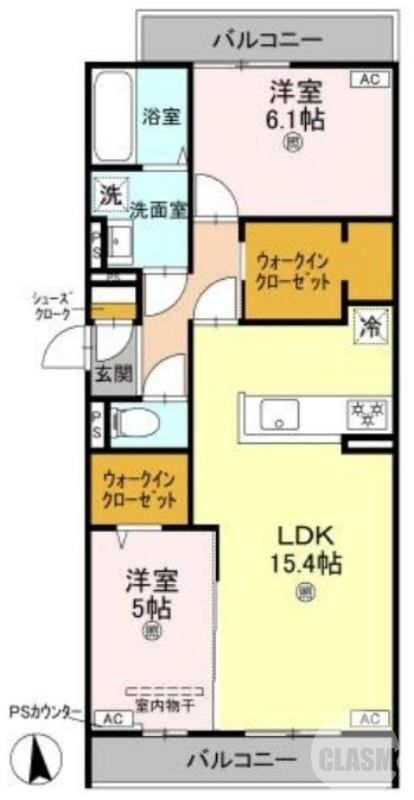 室内小型犬ｏｒネコ合計２匹ペット飼育可♪