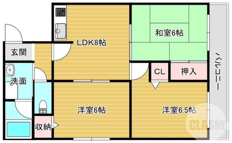 南向きバルコニー♪