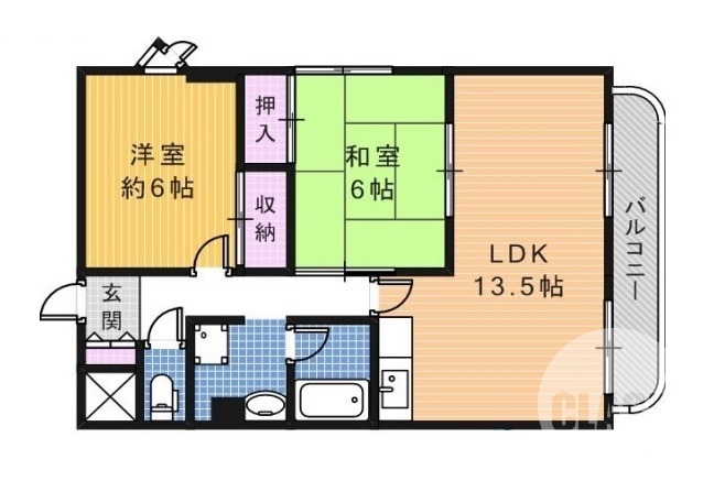 バルコニー南東向き♪角部屋です♪