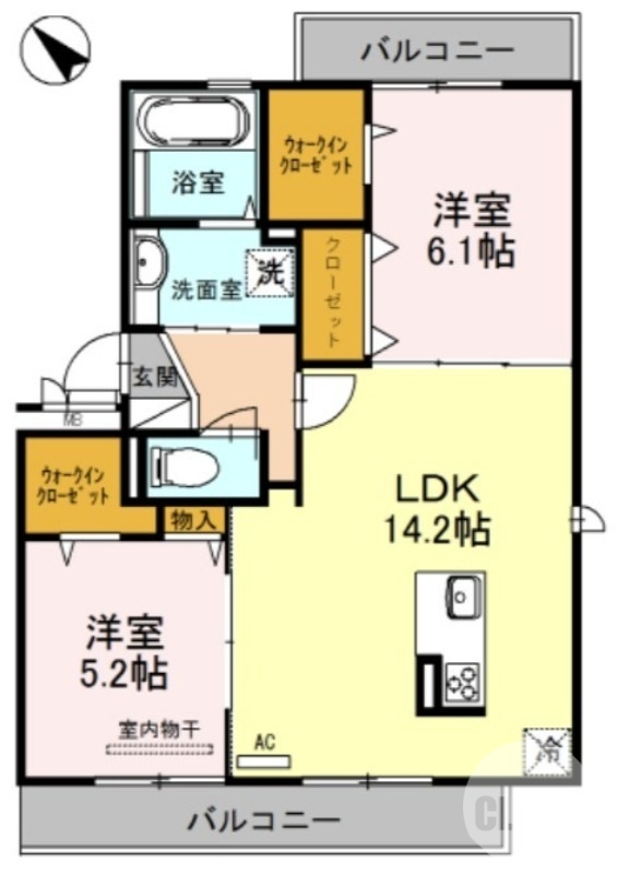 全室角部屋です♪