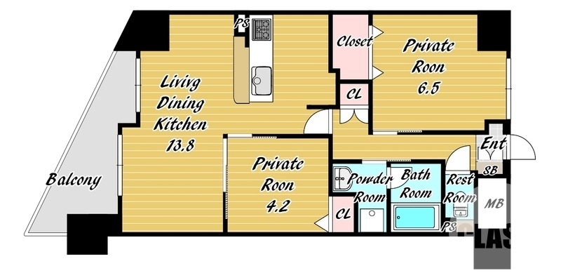 オール洋室！角部屋です♪