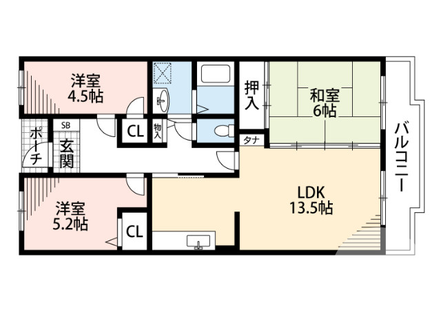 バルコニー南向きです♪