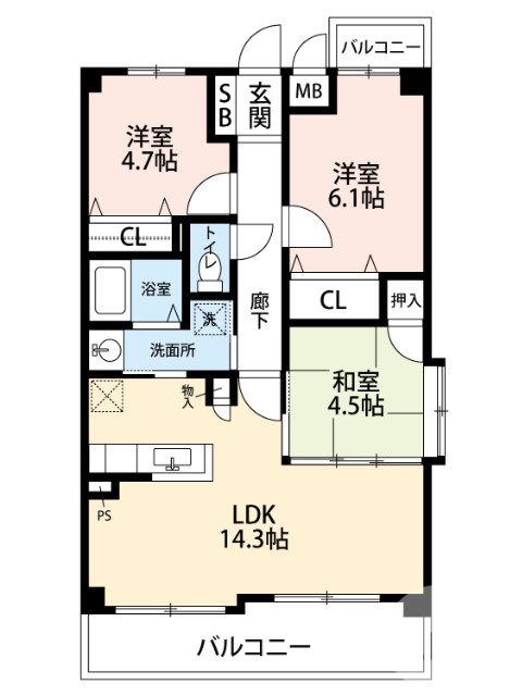 住環境良好♪角部屋です♪