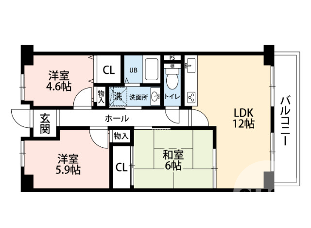 バルコニー南向き♪