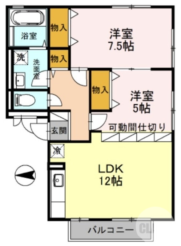 リビングの広い１ＬＤＫとしても使えます♪