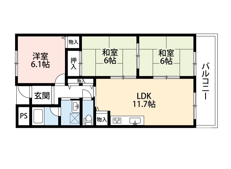 広々とした3LDK♪