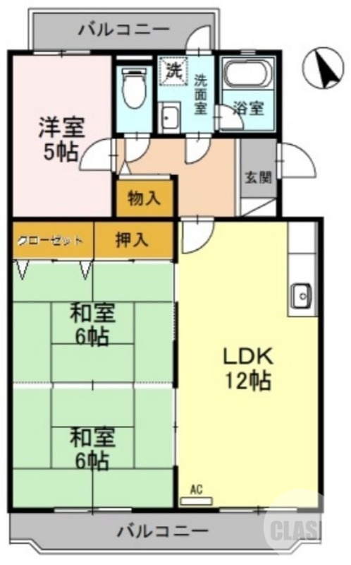 ２面バルコニーです♪