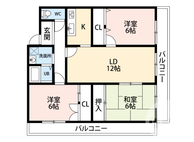 駅近の広々３LDK♪