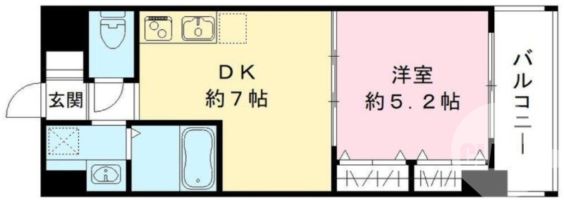 室内とても綺麗な1ＤK