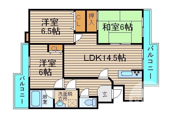 お部屋が独立タイプの３ＬＤＫです！