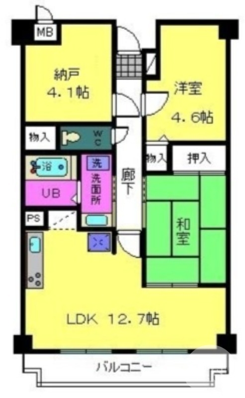 南向きバルコニー♪