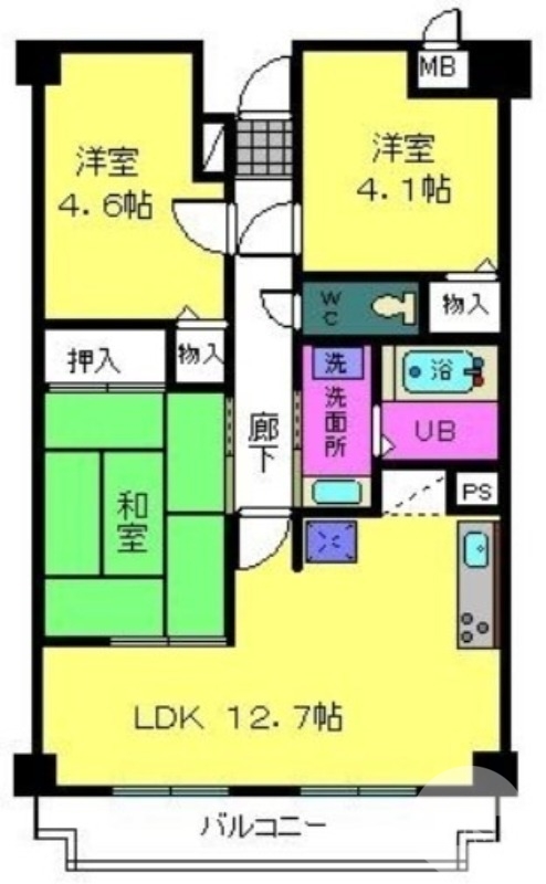 南向きバルコニー♪