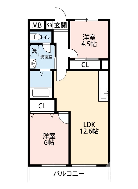 バルコニー南東向き♪