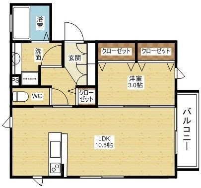 収納も大きく使いやすい間取りです。