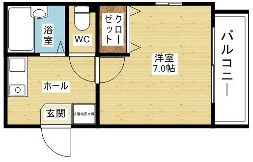 東向きで角部屋の間取りとなっております。