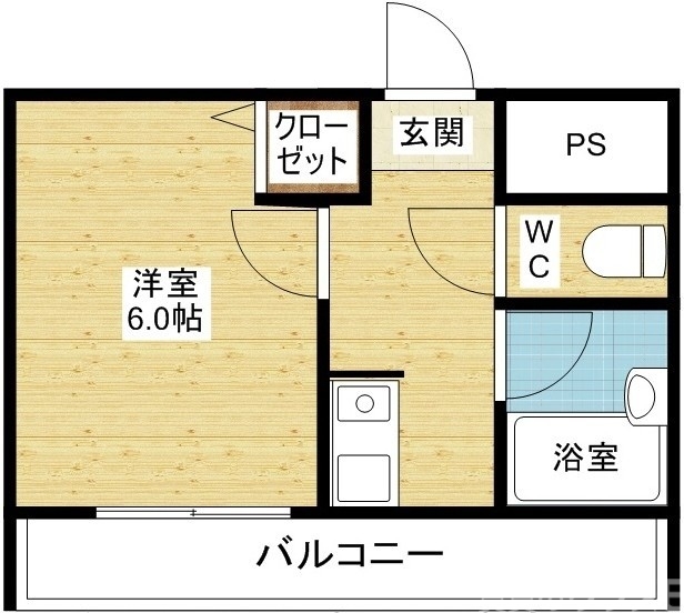 お風呂・トイレ別の1Kタイプです!