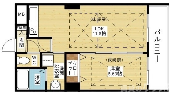 1LDKの理想型です!