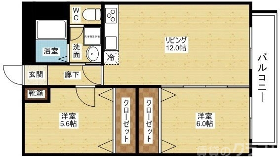 オール洋室の間取りです。