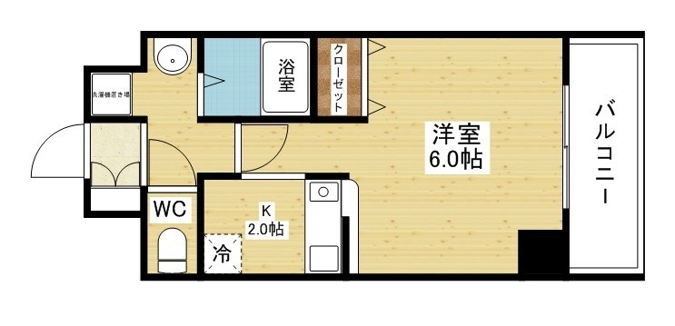 1Kタイプのお部屋です☆