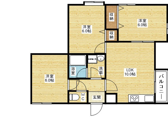 広々とした3LDK☆新婚さんやファミリーにもオススメです!