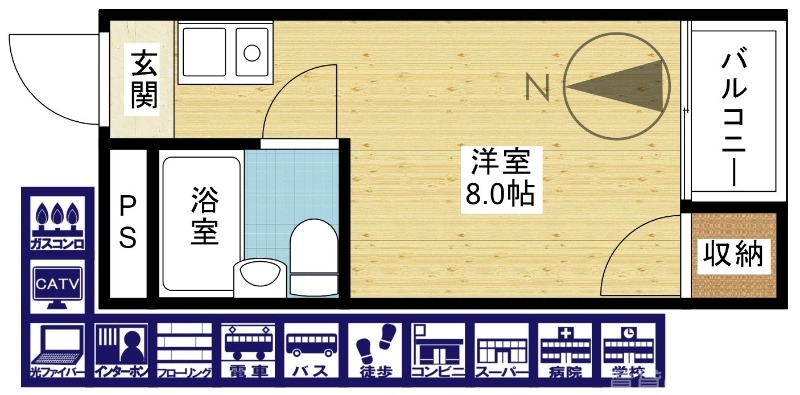 一人暮らしにおすすめ1Rタイプ☆