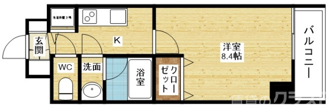 独立洗面所があるタイプのお部屋です。